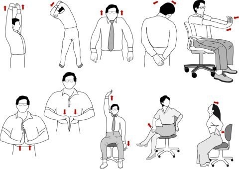 Не отходя от кресла: 5 упражнений для офисных работников