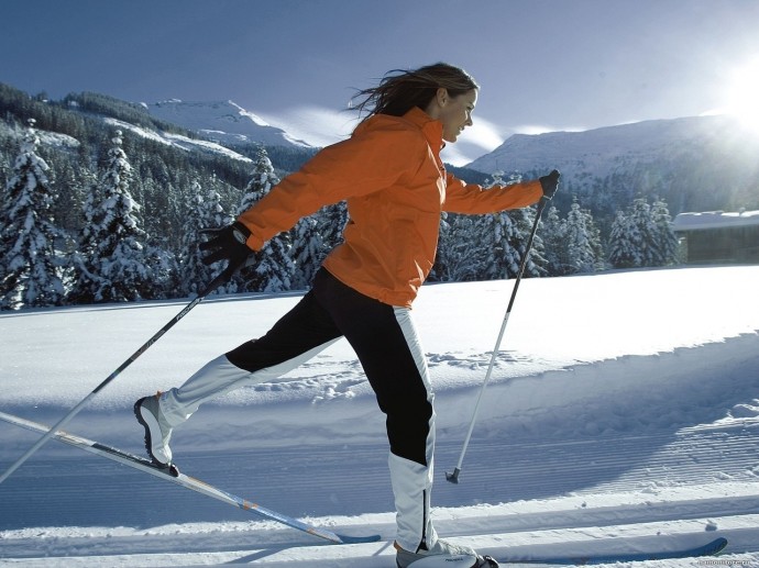 Польза катания на беговых лыжах