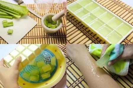 Алоэ-кубики от солнечных ожогов