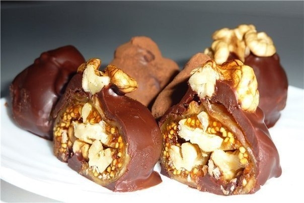 Полезные конфеты - Инжир в шоколаде