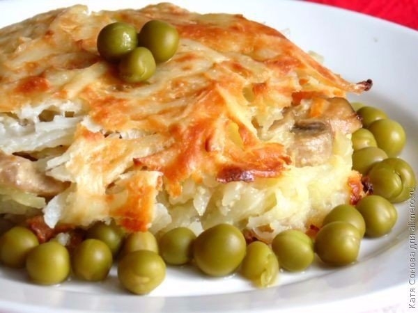 Картофельный пирог с грибами