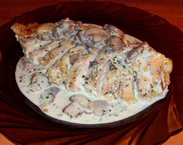 Куриные грудки в сметане Куриные грудки в сметане