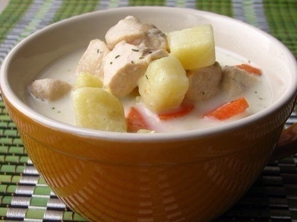 Сырный суп с курицей (40ккал на 100гр) Сырный суп с курицей (40ккал на 100гр)