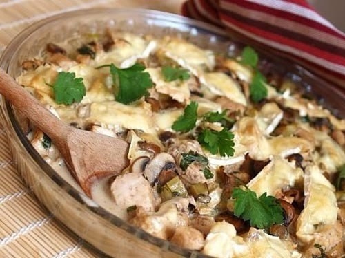 Куриная грудка с грибами, запеченные в йогурте Куриная грудка с грибами, запеченные в йогурте