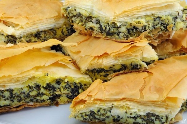 Греческий пирог со шпинатом и сыром