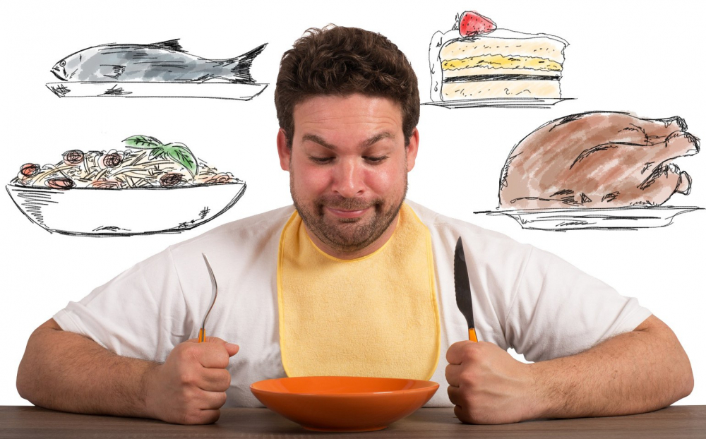 постоянный голод даже после еды. ощущаю чувство голода. человек хочет есть. нет чувства насыщения после еды. ощущаю чувство голода.